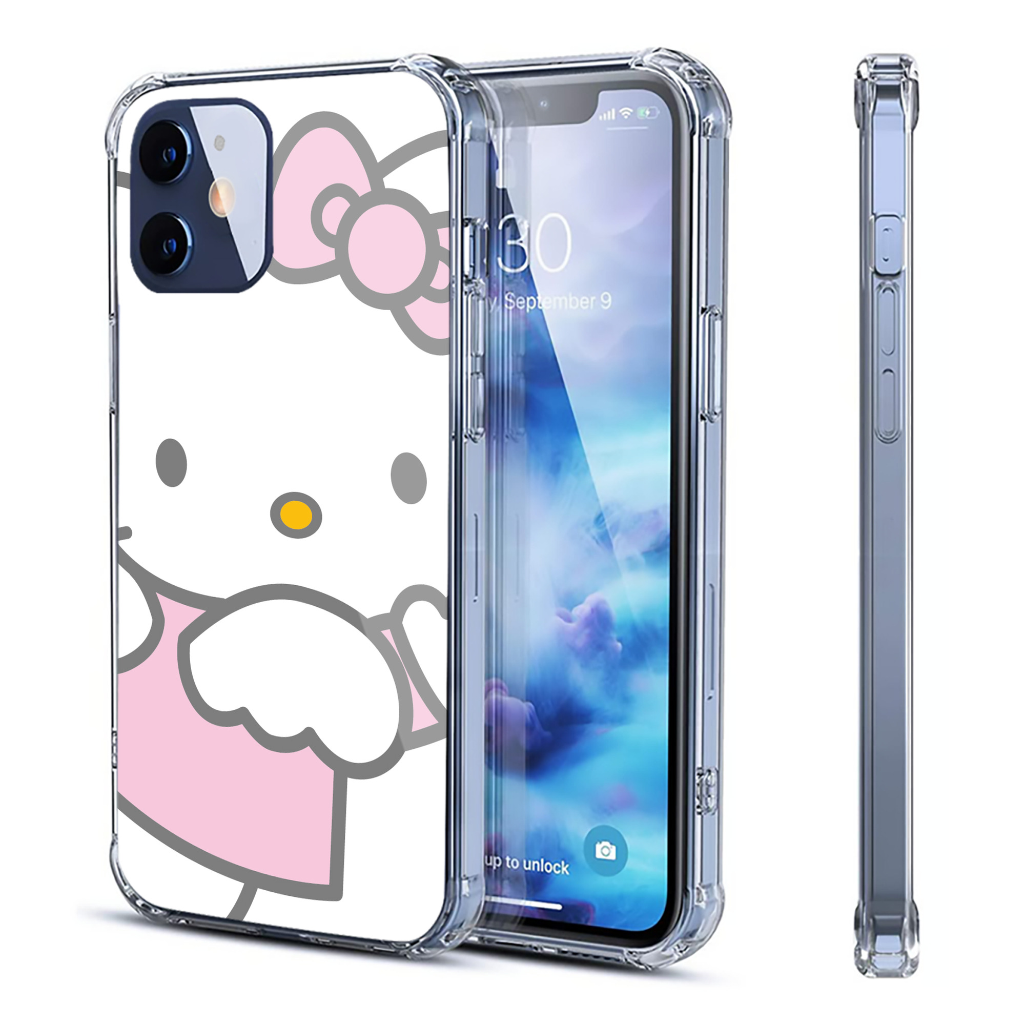 （画像用） Hello Kitty ハローキティ 【iPhone 12シリーズ対応】透明スマホケース（クリアソフトケース）